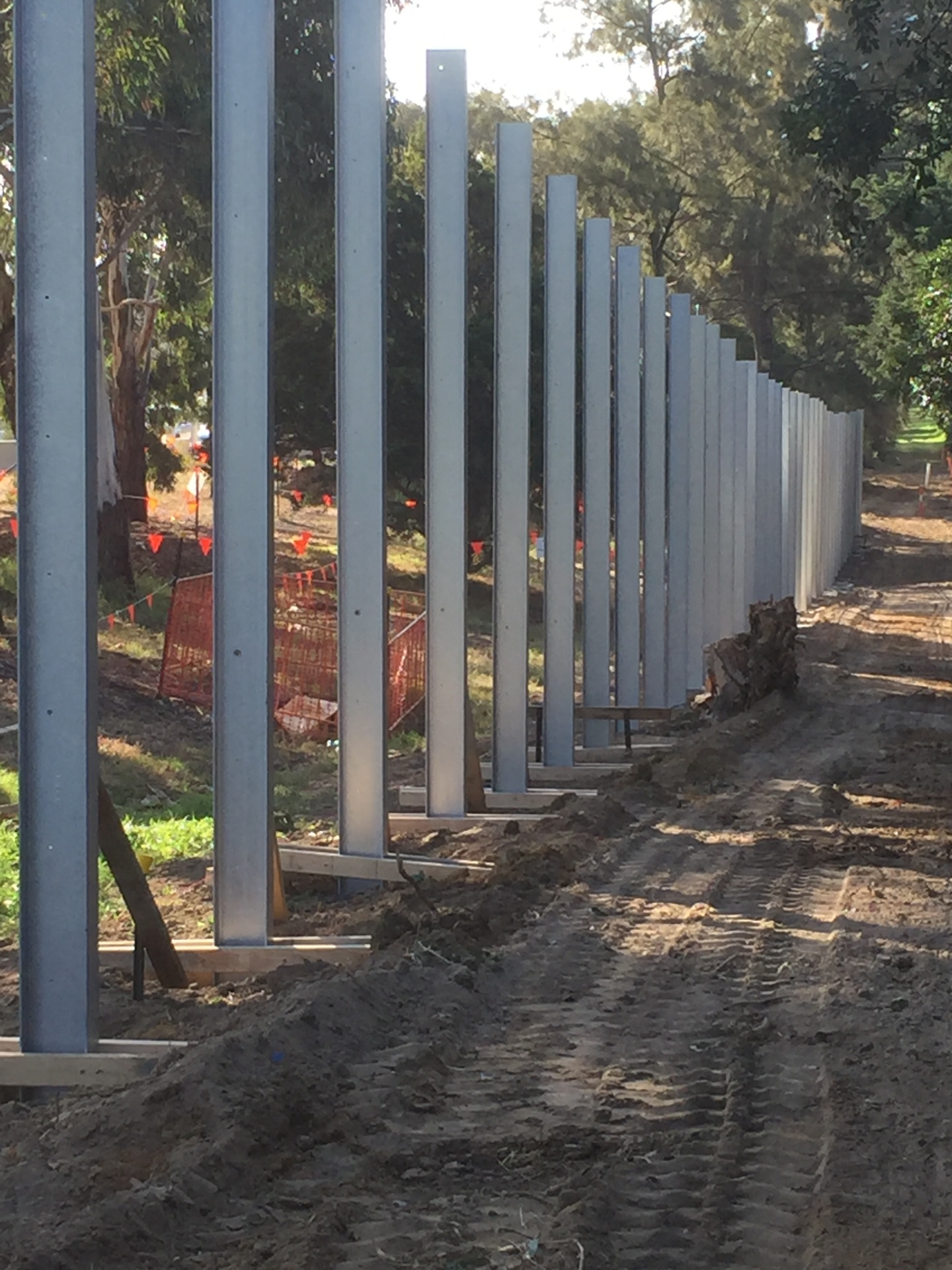 Steel fence post installation